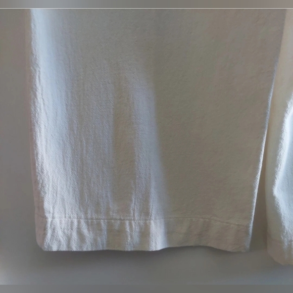 Soft Surroundings Cotton Gauzy Super Wide Leg Beach Pants Minimalist Large Ivory - Picture 4 of 5